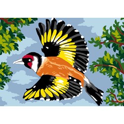 Canevas Luc Création Chardonnet en vol