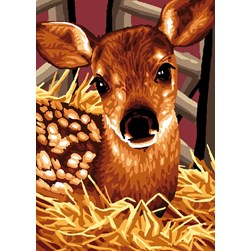 Canevas Luc Création Le faon dans la paille