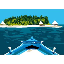 Canevas Luc Création Vue sur l'île de beauté