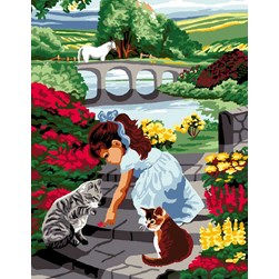 Canevas Luc Création L'amie de tous les animaux