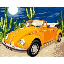 Canevas Luc Création Coccinelle jaune au soleil