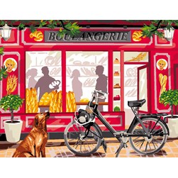 Canevas Luc Création L'achat du pain frais