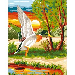 Canevas Luc Création Canard en vol