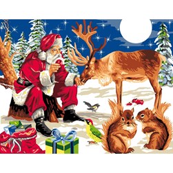 Canevas Luc Création La réunion du père noël