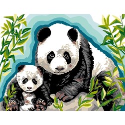 kit Canevas - Gros trous Luc Création Une vie de panda