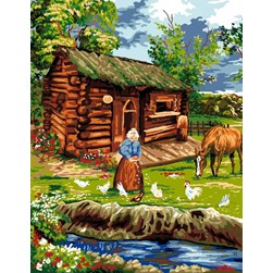 Canevas Luc Création Maisonnette de bois