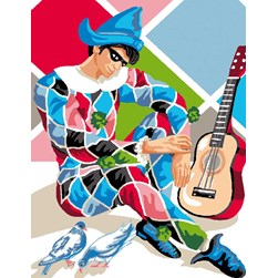 Canevas Luc Création L'arlequin coloré