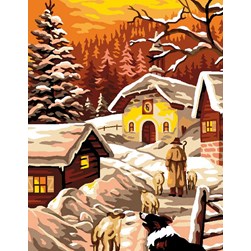 Canevas Luc Création Un retour enneigé