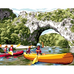 Canevas Luc Création Sortie en canoé