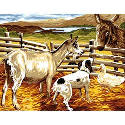 Canevas Luc Création Conversation à la ferme