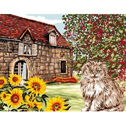 Canevas Luc Création La maison du chat en été