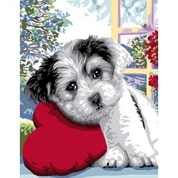 Canevas Luc Création Câlin pour mon coeur