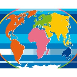 Canevas Luc Création Planisphère coloré