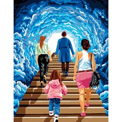 Canevas Luc Création La visite de la grotte