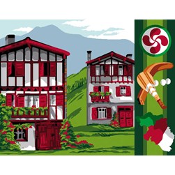 Canevas Luc Création Maisons du pays basque