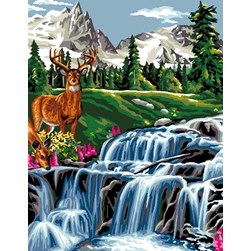 Canevas Luc Création Le coin favoris du cerf