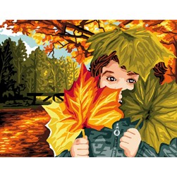 Canevas Luc Création Jolies feuilles d'automne