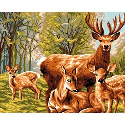 Canevas Luc Création Les cervidés à l'orée des bois