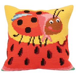 Coussin point de croix Collection d'art La coccinelle et la pastèque