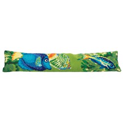 Coussin Bas De Porte au point de croix Collection d'art Nage de poissons tropicaux