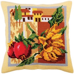 Coussin point de croix Collection d'art Chaleur du sud