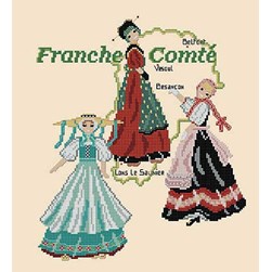 kit Point de croix Catherine Debusne La Franche Comté en costumes