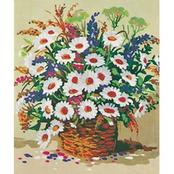 Canevas Collection d'art Panier de Marguerites