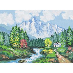 Canevas Collection d'art Le torrent de la vallée