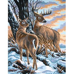Canevas Collection d'art Sous la bienveillance du cerf