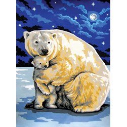 Canevas Collection d'art Ours polaire protecteur