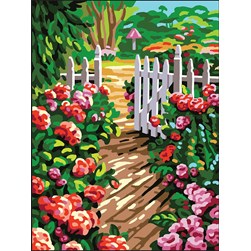 Canevas Collection d'art Le pavillon blanc du jardin