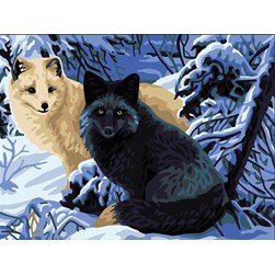 Canevas Collection d'art Loups sauvages