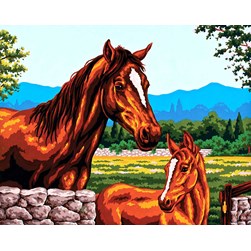 Canevas Collection d'art Sous le regard de la jument