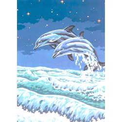 Canevas Collection d'art Les dauphins acrobates