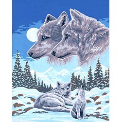Canevas Collection d'art Le loup et la louve