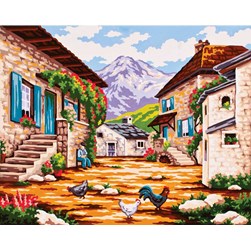 Canevas Collection d'art Basse cour ancienne