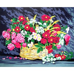 Canevas Collection d'art Panier tout en fleurs