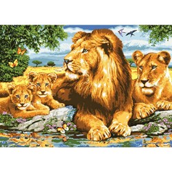 Canevas Collection d'art Famille royale du lion