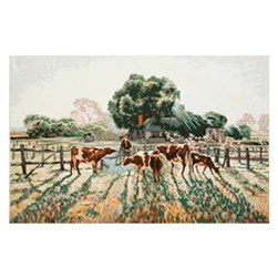 Canevas Collection d'art Un matin de campagne