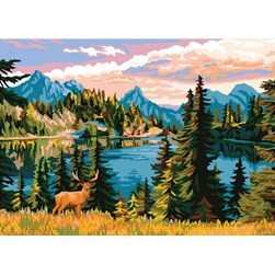 Canevas Collection d'art Le prince du lac de montagne