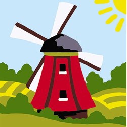 kit Canevas - Gros trous Collection d'art MOulin sous le soleil