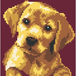 kit Canevas - Gros trous Collection d'art Chiot labrador