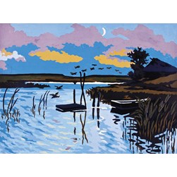Canevas Collection d'art L'étang au crépuscule