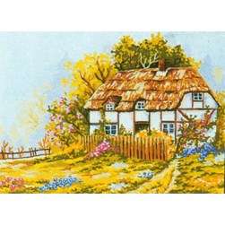 Canevas Collection d'art Une chaumière en Normandie
