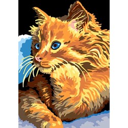 Canevas Collection d'art Chat roux pensif