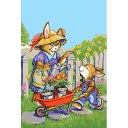 Canevas Collection d'art Un petit tour de brouette