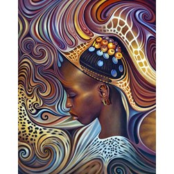 Broderie diamant Collection d'art Femme d'Afrique nacrée