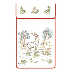 Cache Torchon - Broderie Traditionnelle Luc Création Cache torchon sur coton ecru - cerf et biche