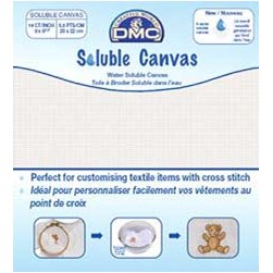 Toile Aida soluble canevas à broder DMC Coupon canevas soluble