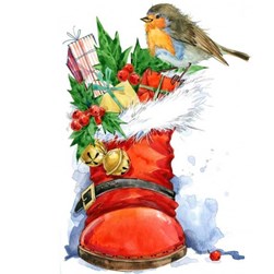 Broderie diamant Collection d'art La chaussure du père noël